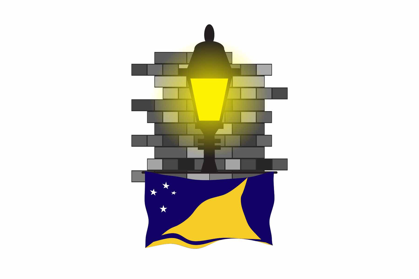 Tokelau Street Lamp Bricks Sticker