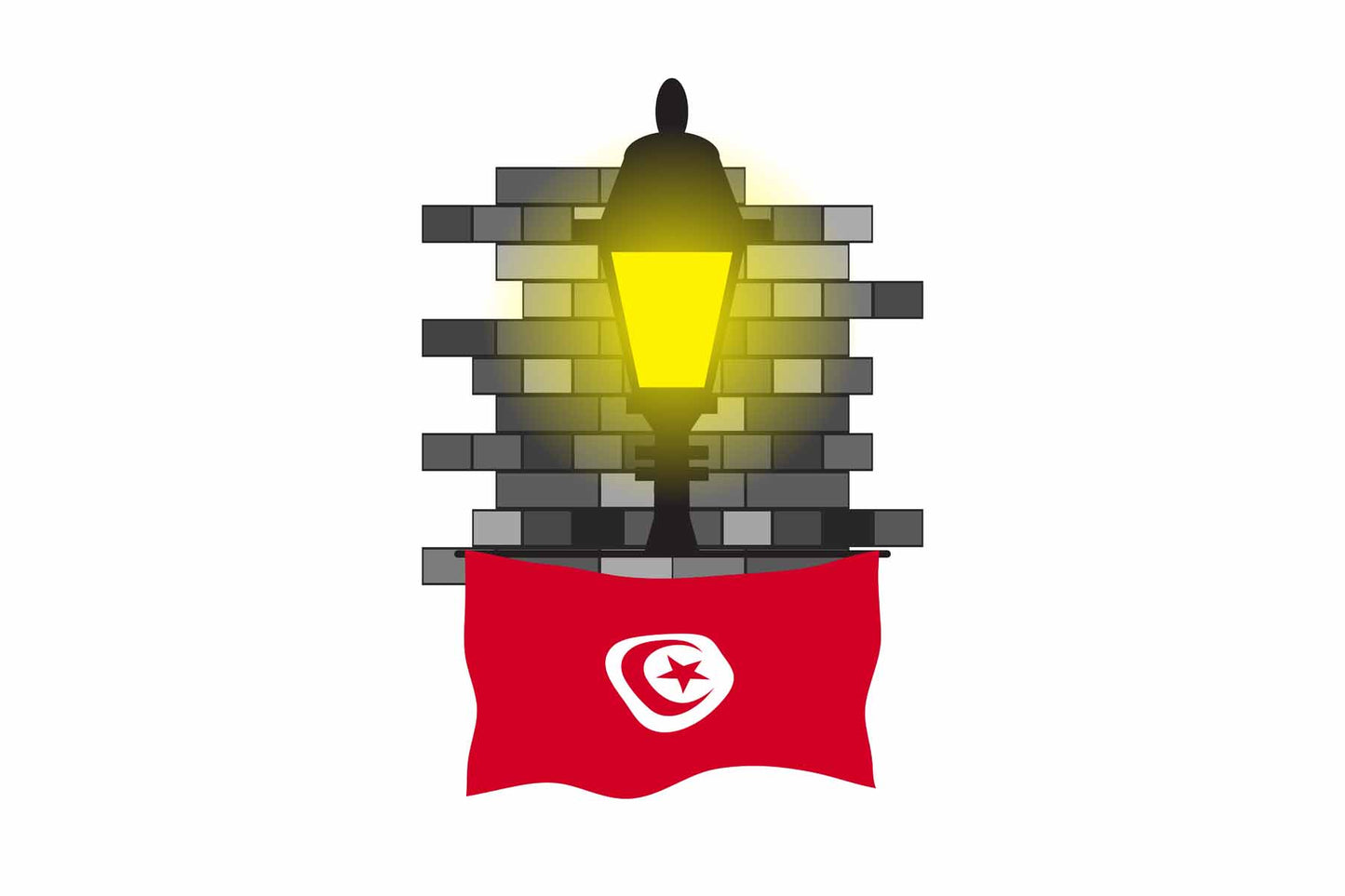 Tunisia Street Lamp Bricks Fridge Magnet