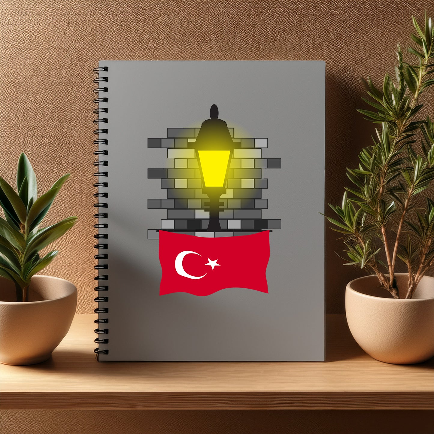 Turkey Street Lamp Bricks Notebook