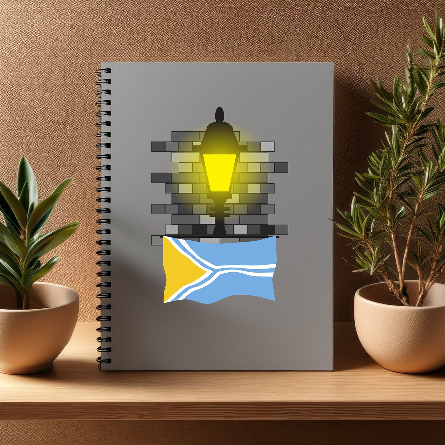 Tuva Street Lamp Bricks Notebook