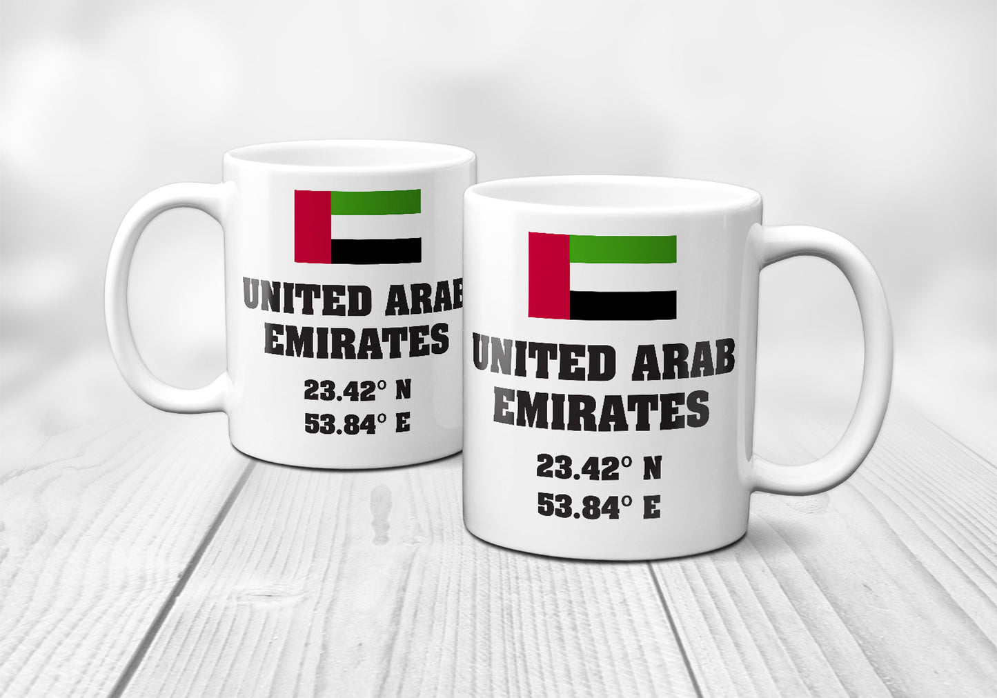 UAE Laitutude Longitude Mug