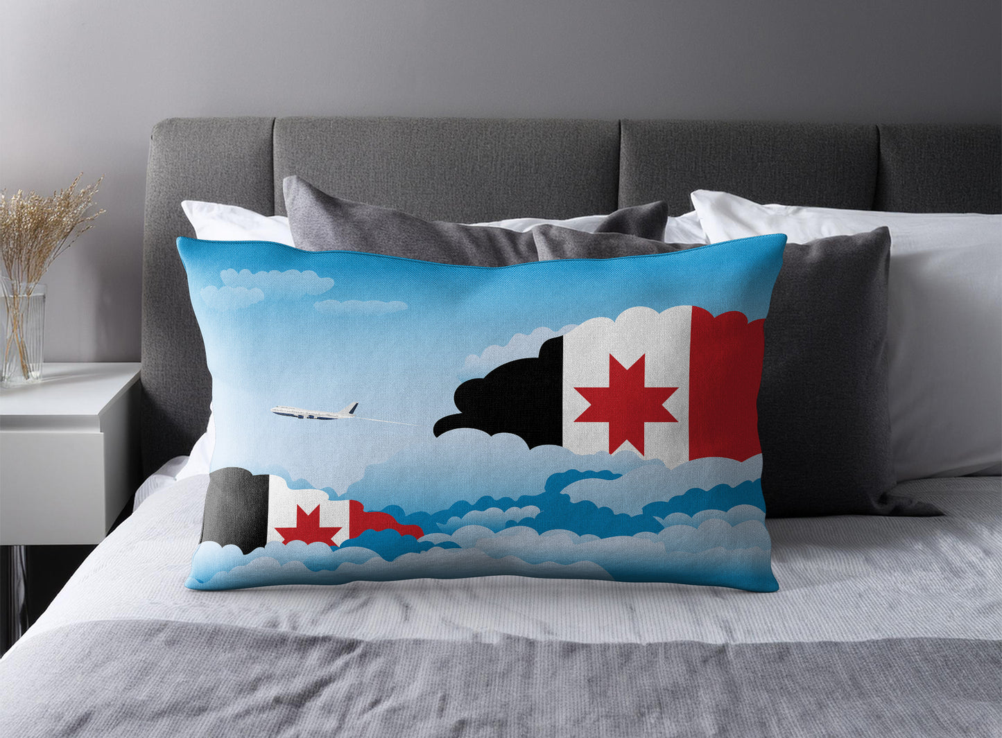 Udmurtia Day Clouds Pillow Case and Pillow Throw