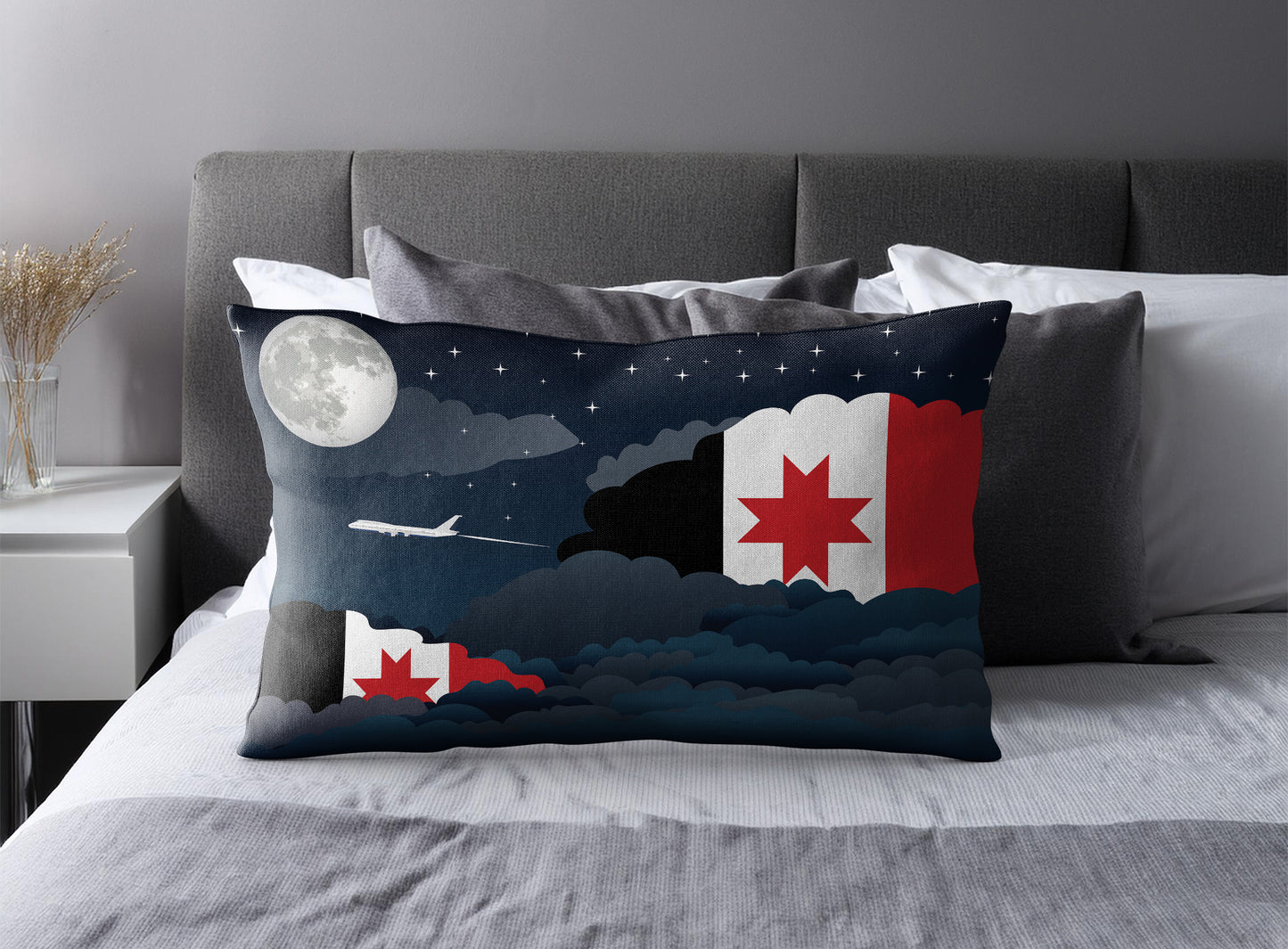 Udmurtia Night Clouds Pillow Case and Pillow Throw