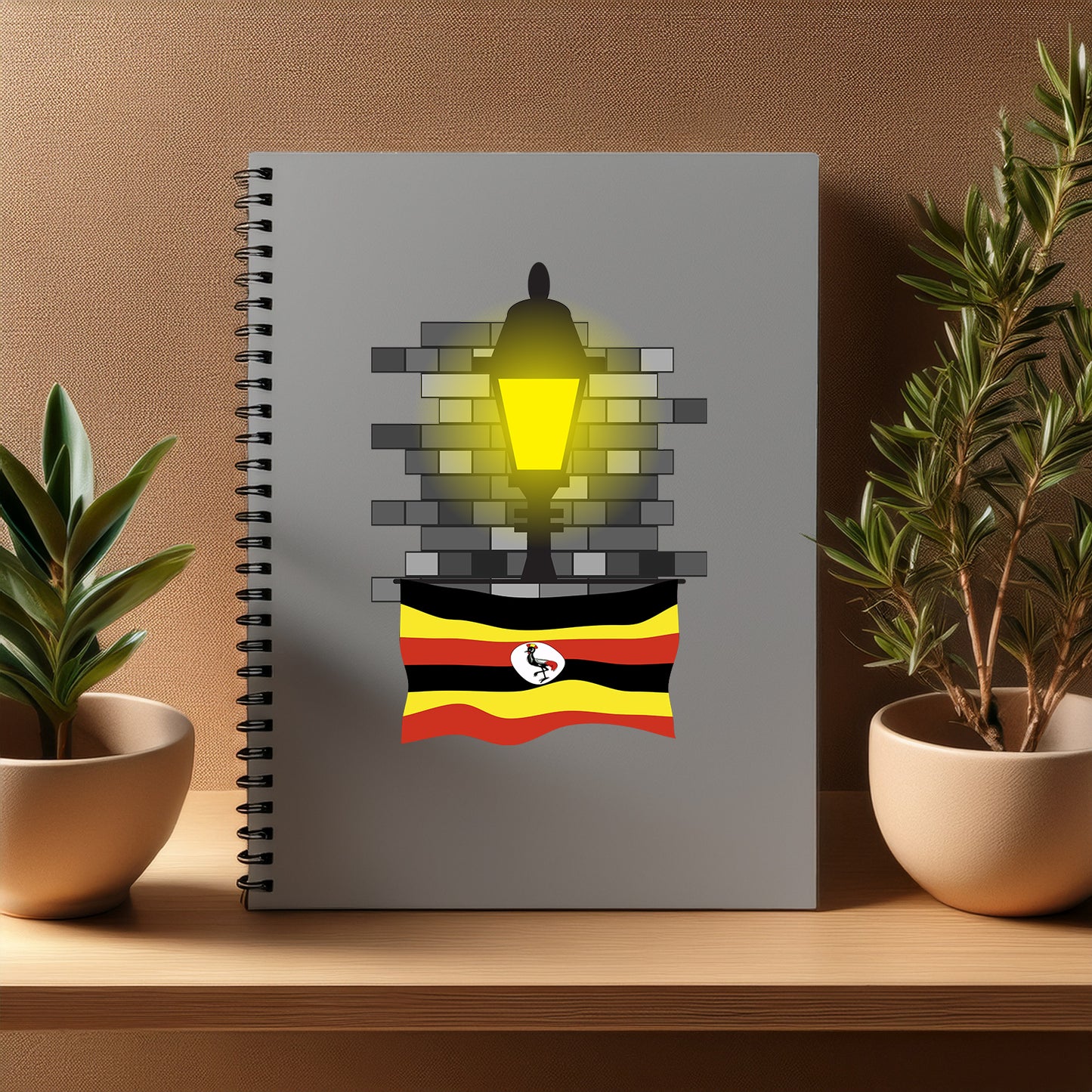 Uganda Street Lamp Bricks Notebook