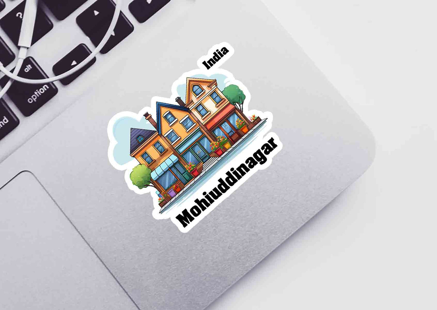 Mohiuddinagar Three Home Office Shop Sticker