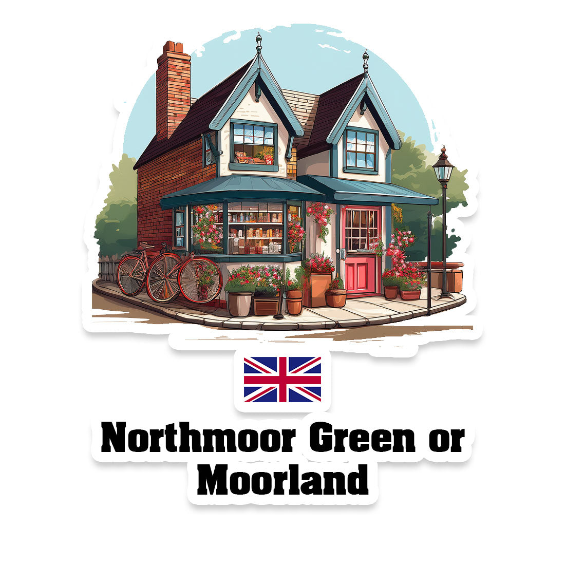 Northmoor Green or Moorland Fridge Magnet