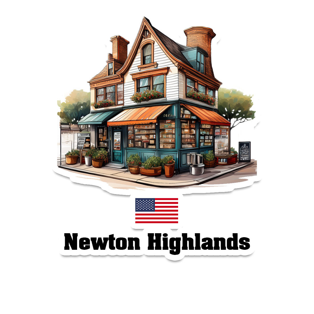 Newton Highlands Sticker