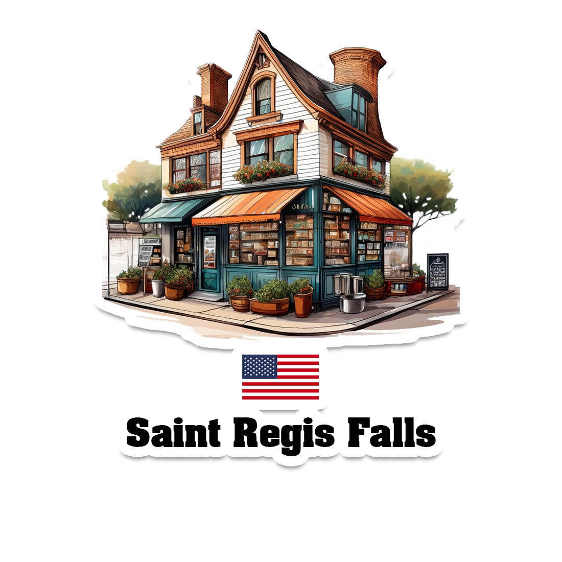 Saint Regis Falls Fridge Magnet