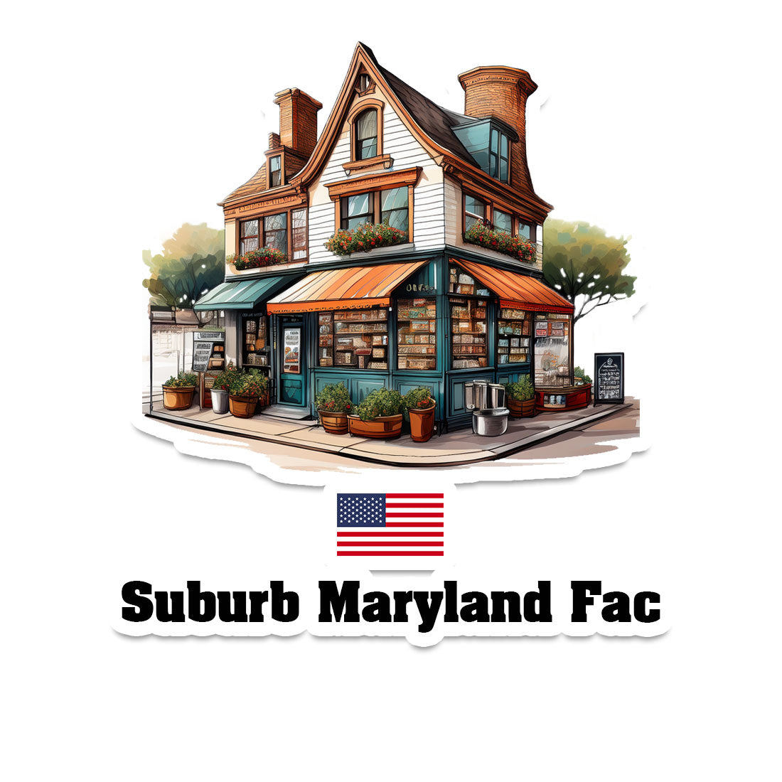Suburb Maryland Fac Fridge Magnet
