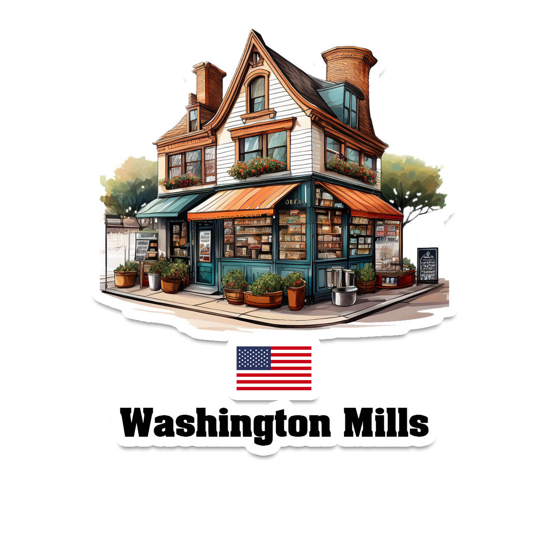 Washington Mills Fridge Magnet