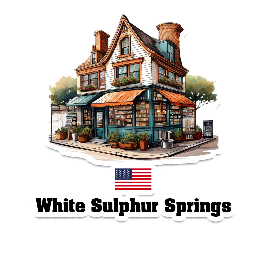 White Sulphur Springs Sticker