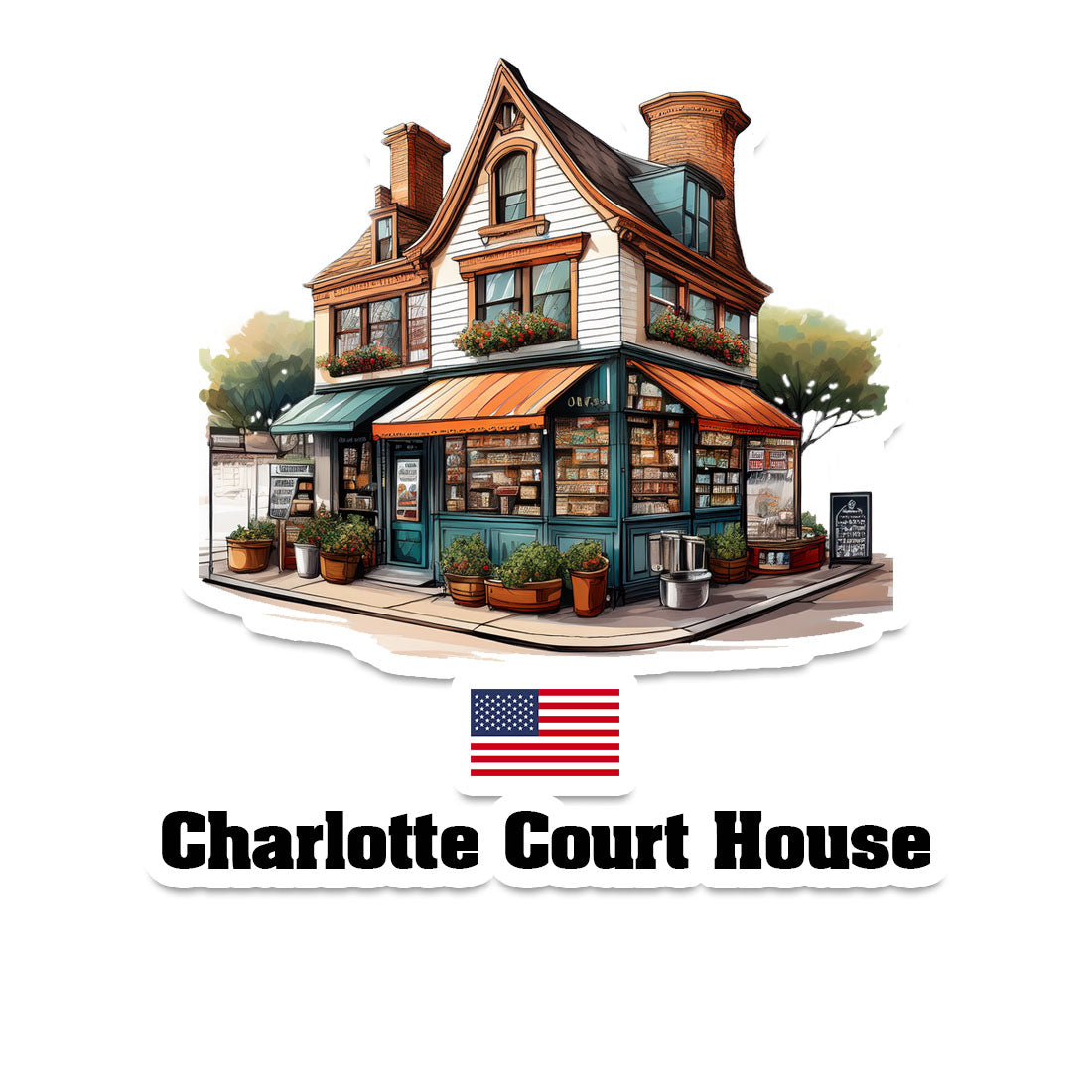 Charlotte Court House Fridge Magnet