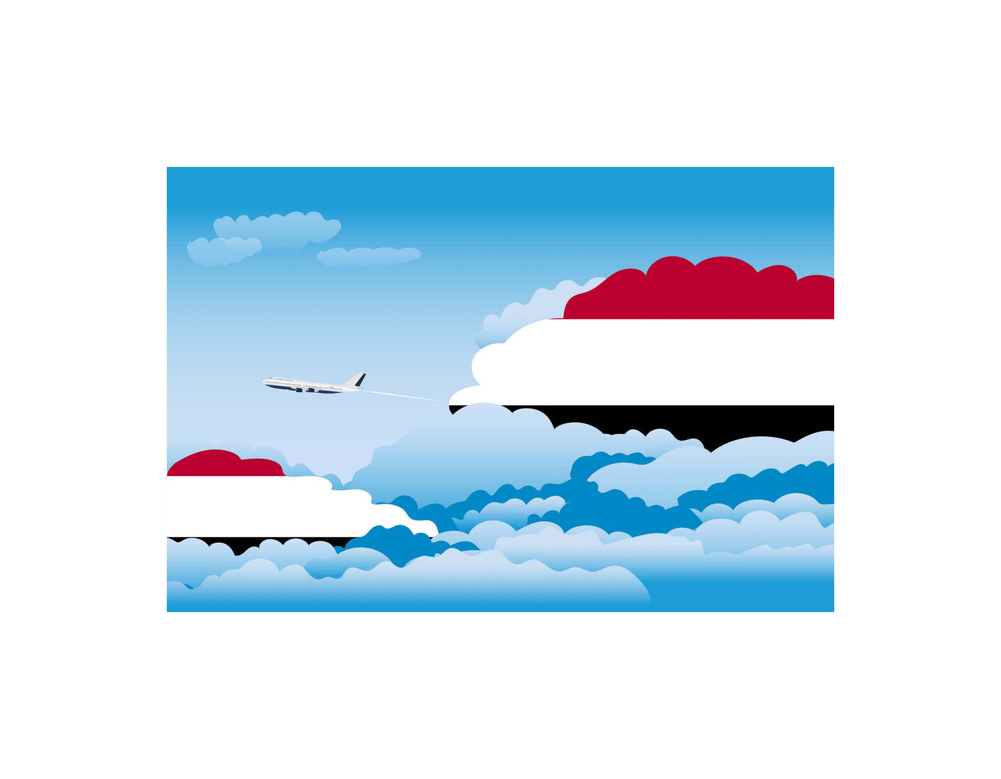Yemen Day Clouds Blanket Throw
