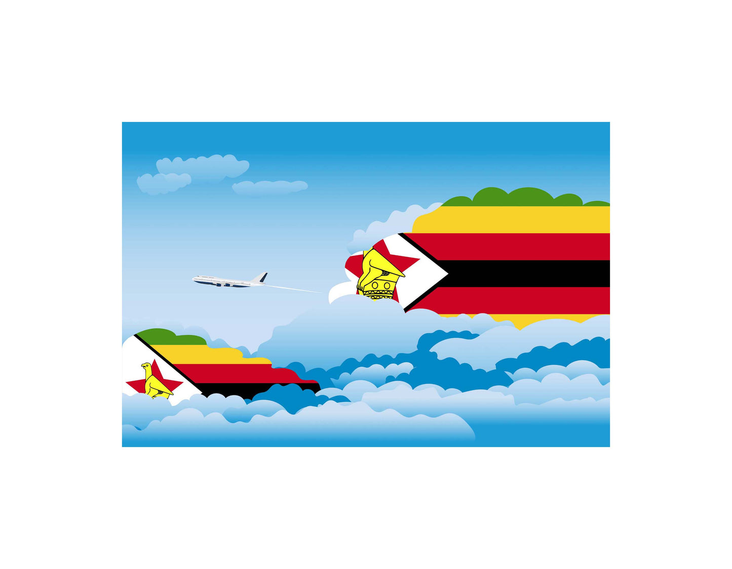 Zimbabwe Day Clouds Blanket Throw