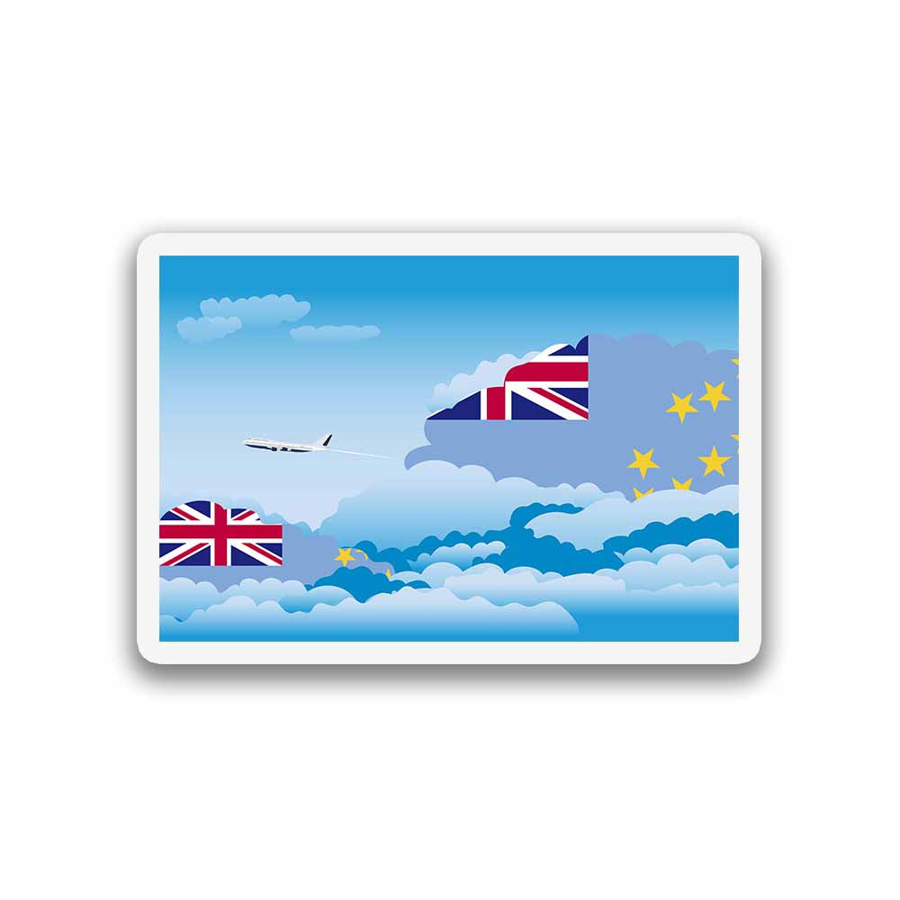 Tuvalu Day Clouds Fridge Magnet