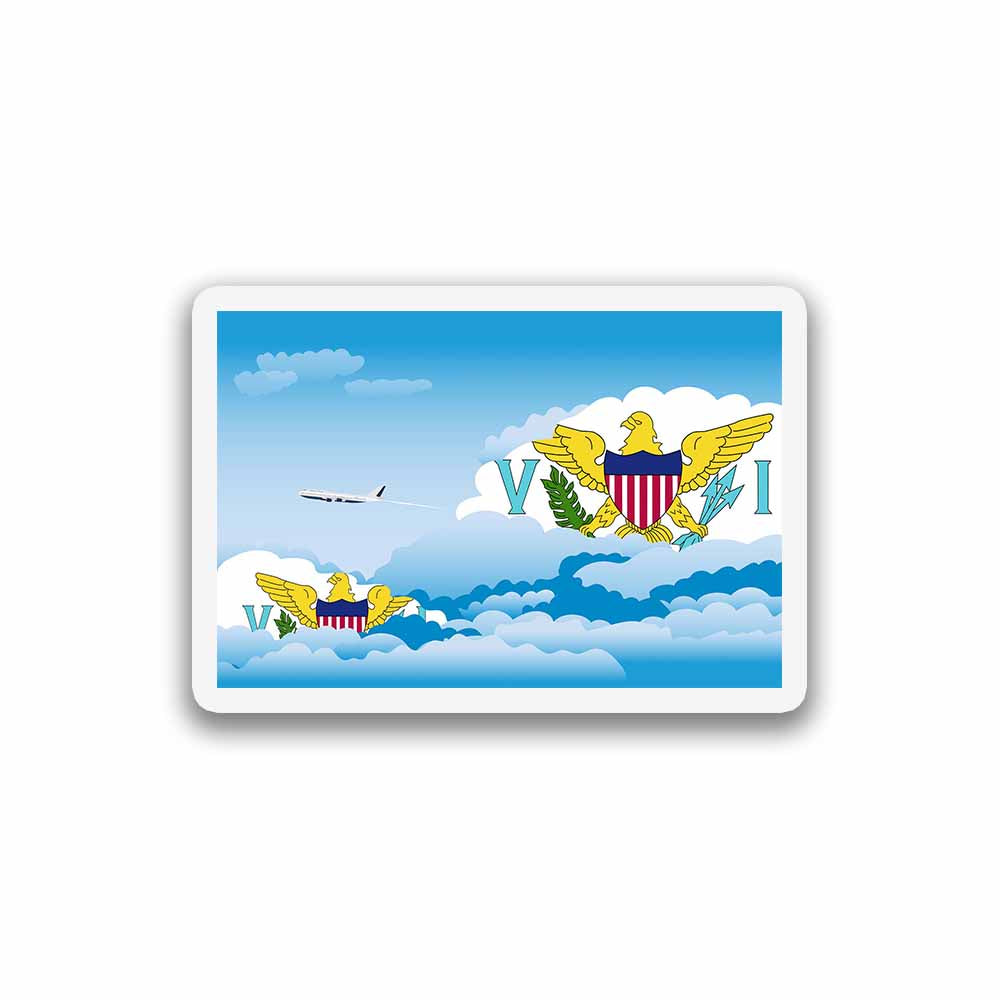 Virgin Islands US Day Clouds Sticker