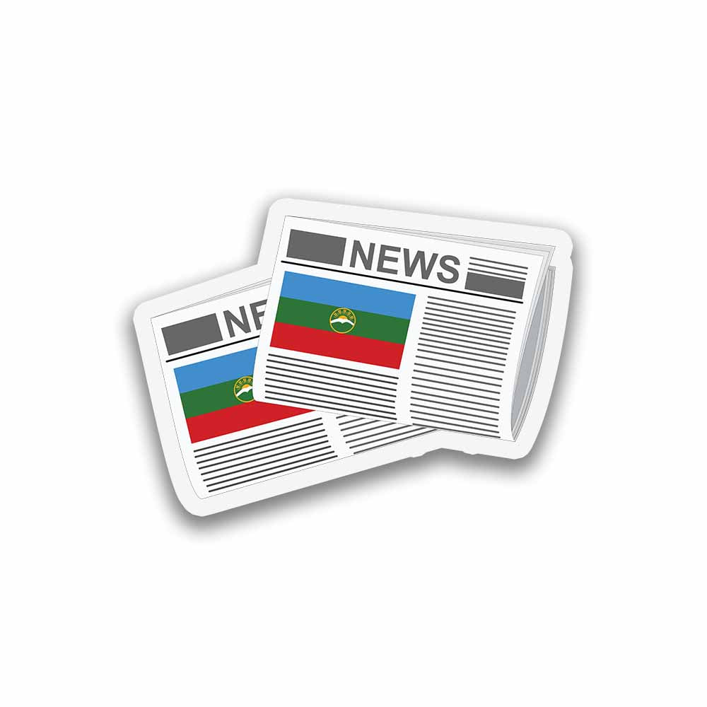 Karachay Cherkessia Newspapers Sticker