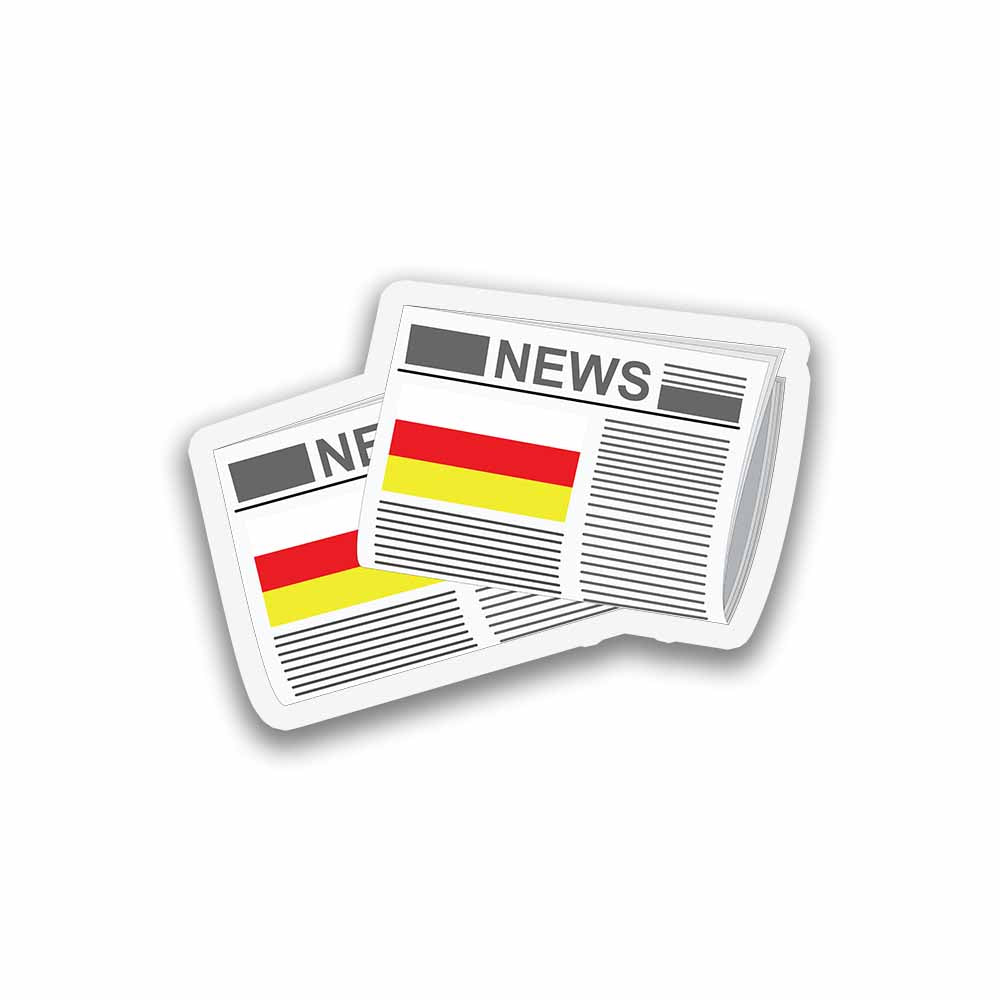 South Ossetia Newspapers Fridge Magnet