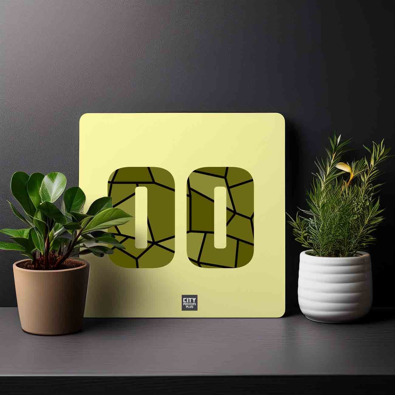 00 Number Mousepad (Butter Yellow)