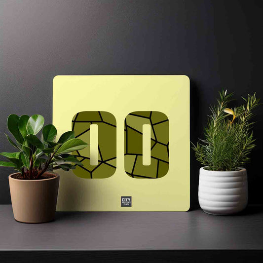 00 Number Mousepad (Butter Yellow)