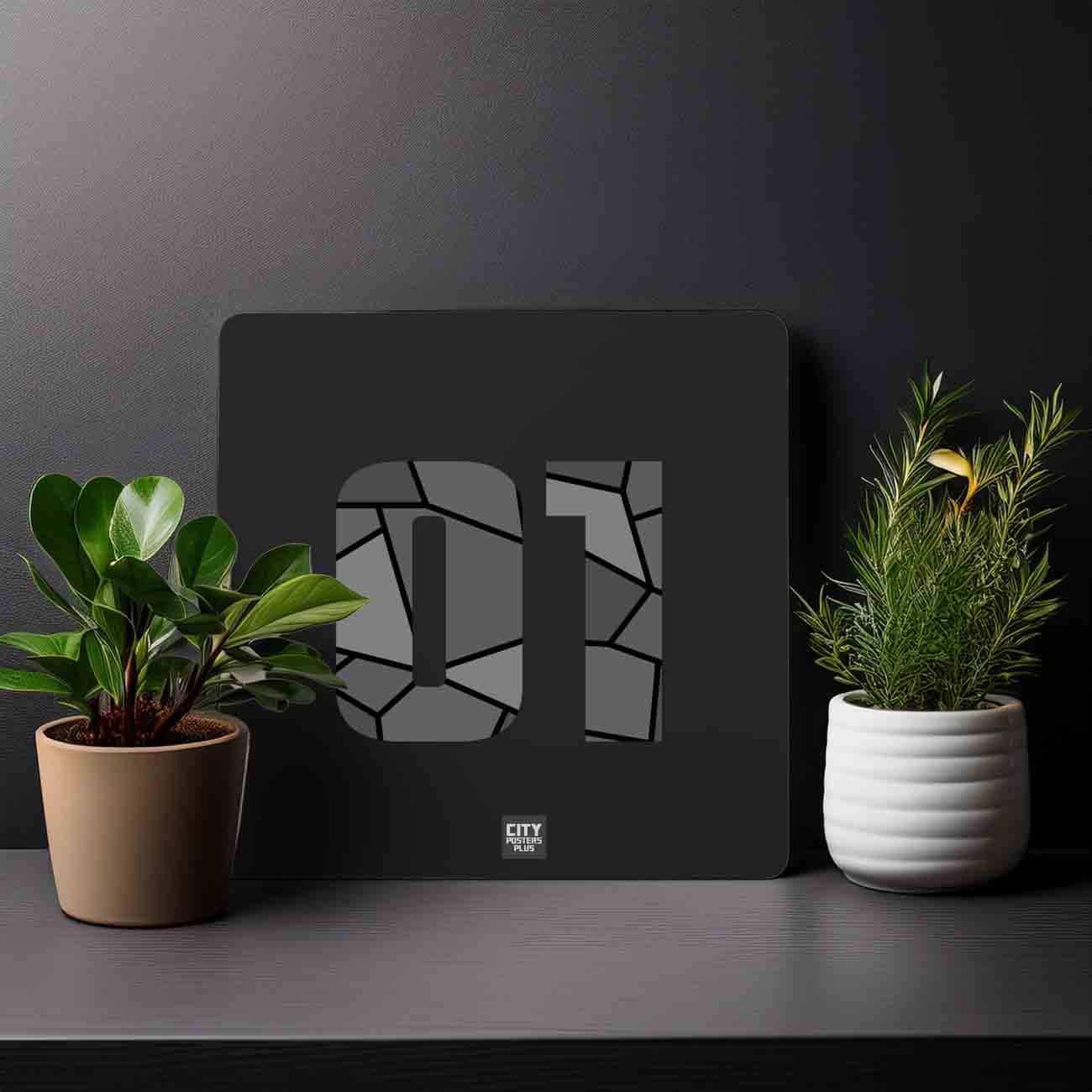 01 Number Mousepad (Black)