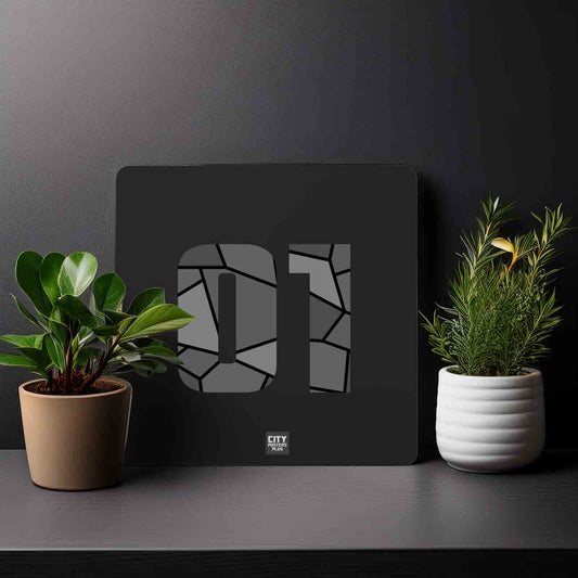 01 Number Mousepad (Black)