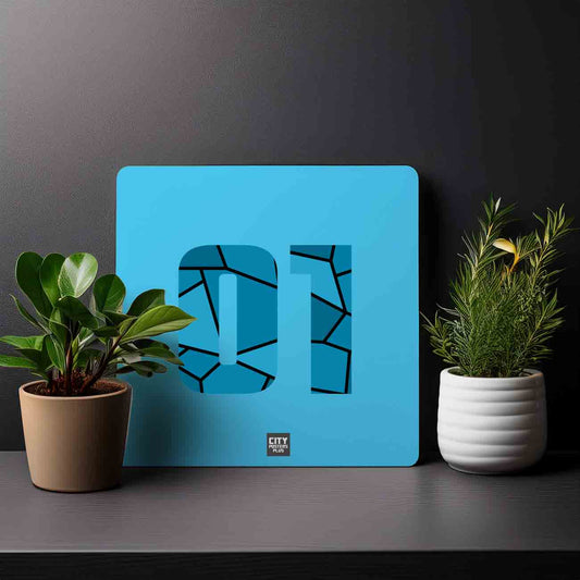 01 Number Mousepad (Sky Blue)