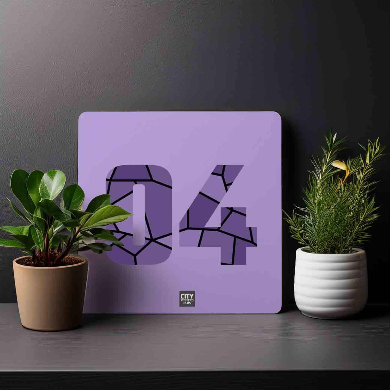 04 Number Mousepad (Iris Lavender)