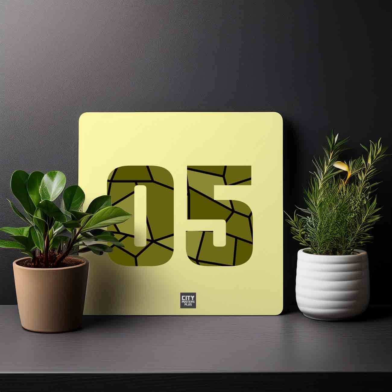 05 Number Mousepad (Butter Yellow)