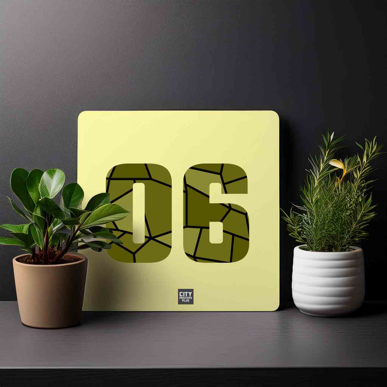 06 Number Mousepad (Butter Yellow)