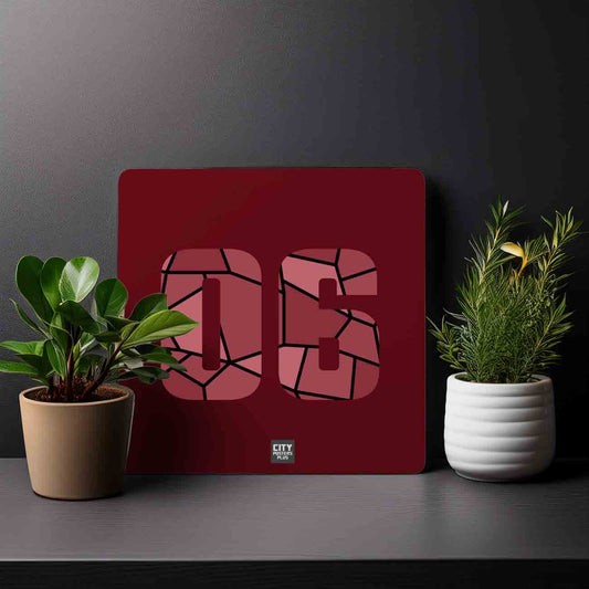 06 Number Mousepad (Maroon)