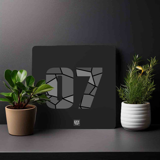 07 Number Mousepad (Black)