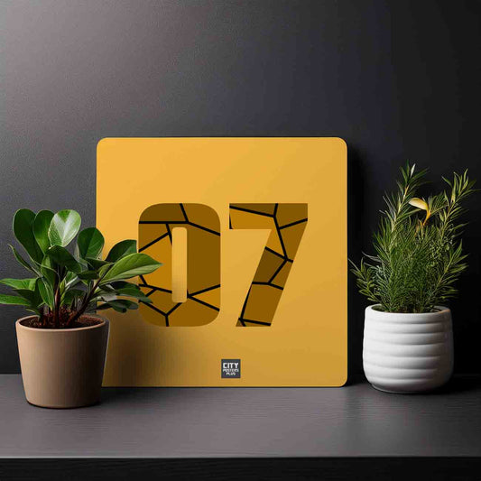 07 Number Mousepad (Golden Yellow)