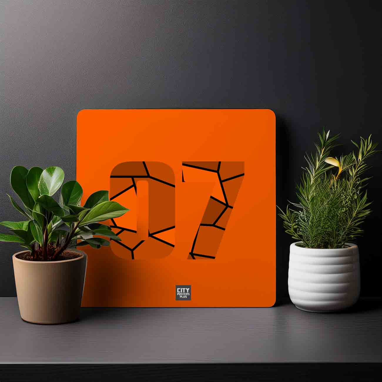 07 Number Mousepad (Orange)