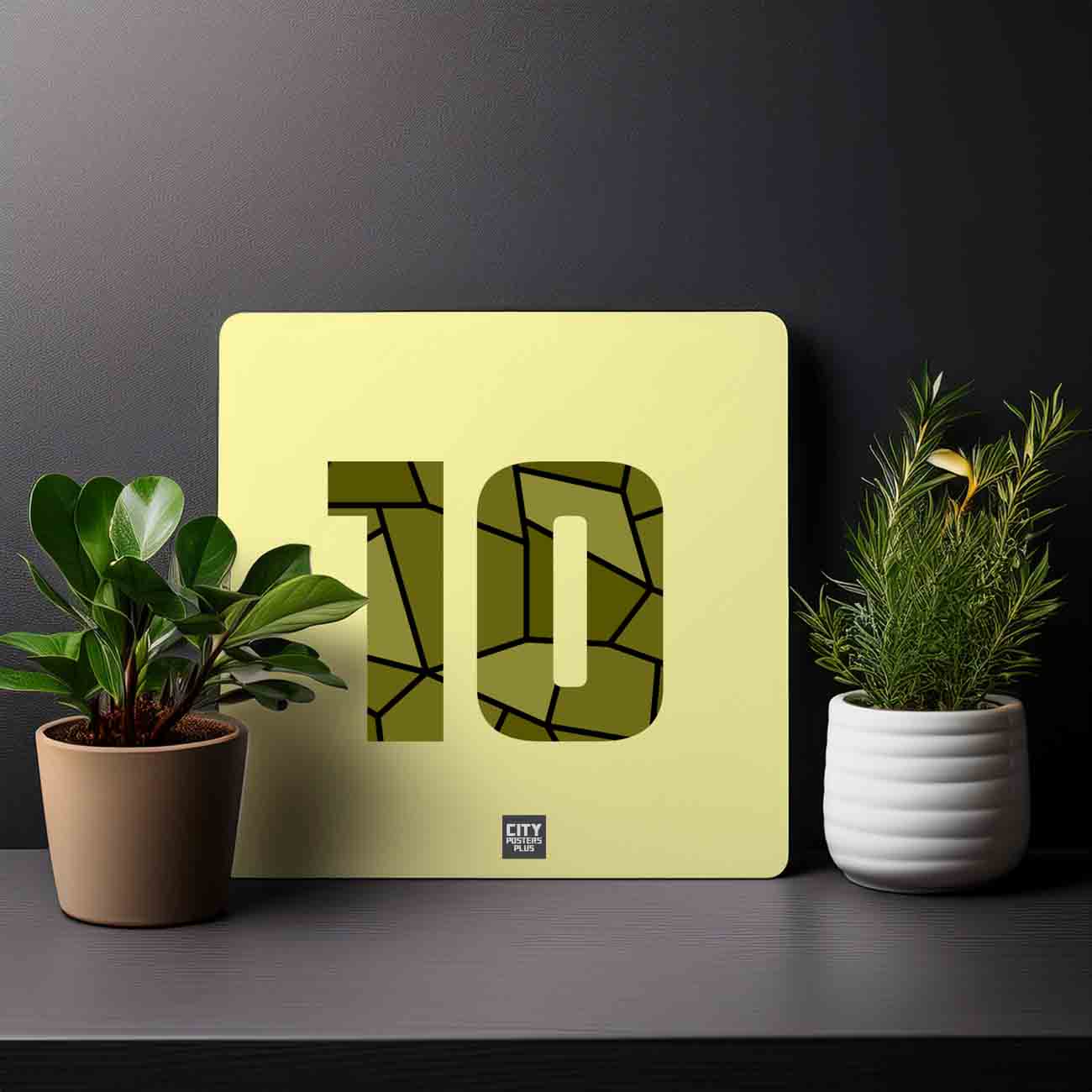 10 Number Mousepad (Butter Yellow)