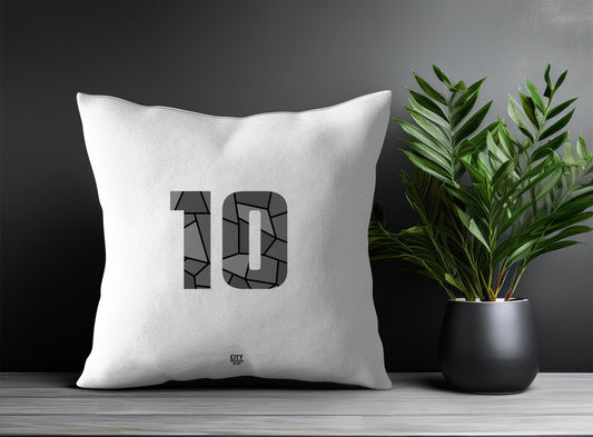 10 Number Pillow Case and Pillow Throw (White)