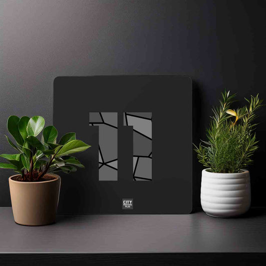 11 Number Mousepad (Black)