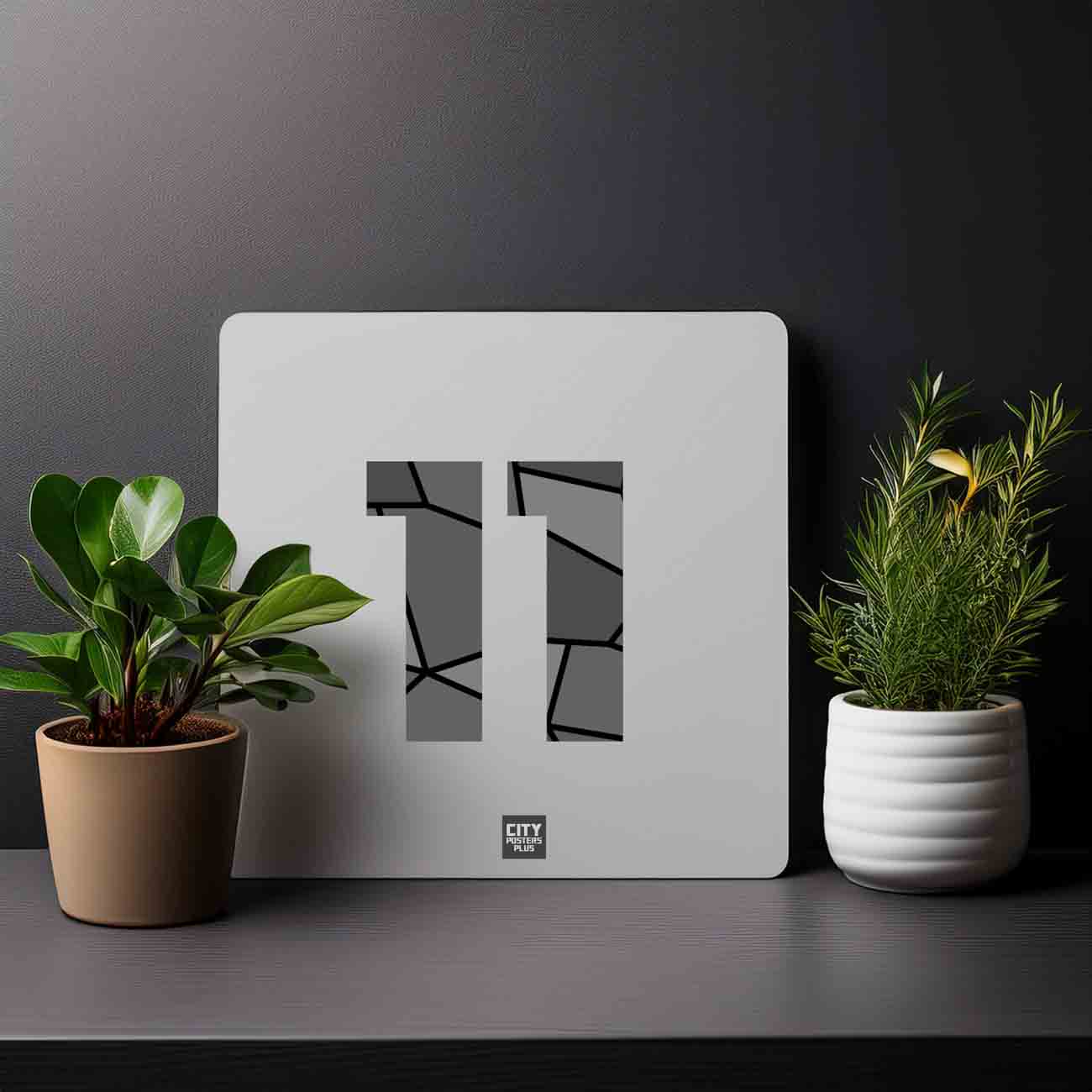 11 Number Mousepad (Melange Grey)