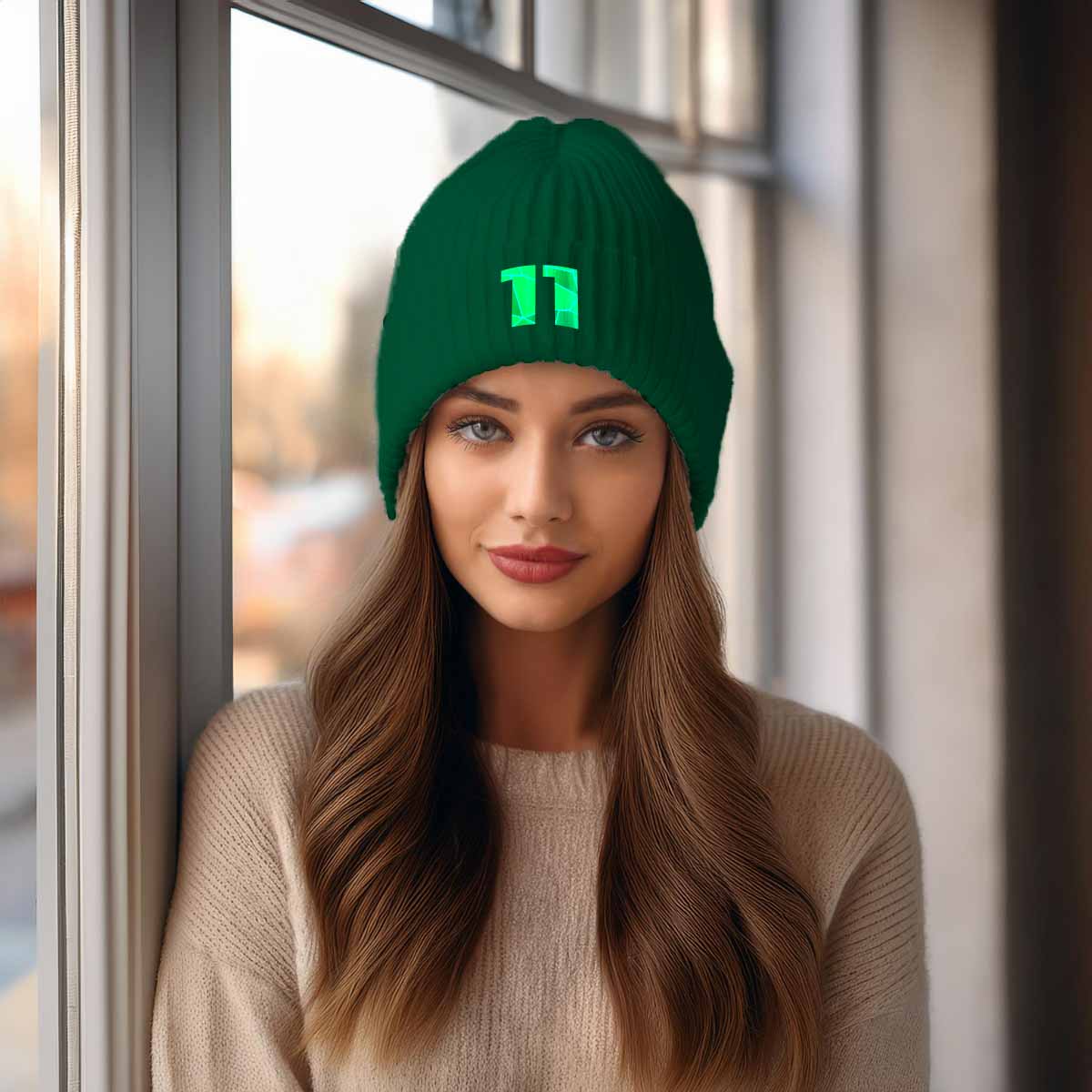 Beanies Plus 11 Number Cuffed Beanie (Spruce)