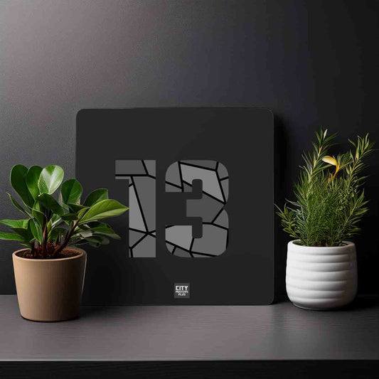 13 Number Mousepad (Black)