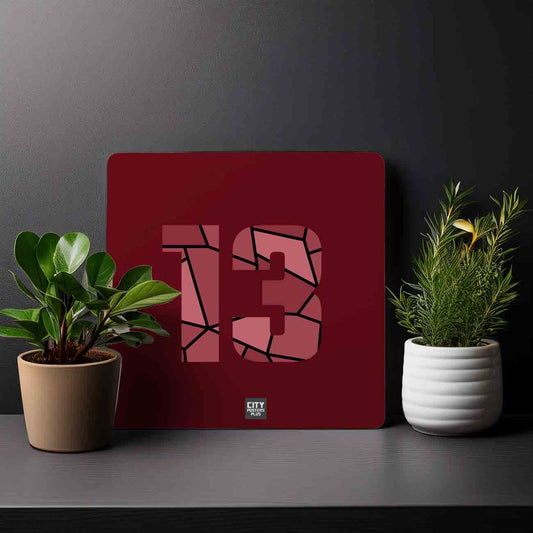 13 Number Mousepad (Maroon)