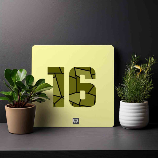 16 Number Mousepad (Butter Yellow)
