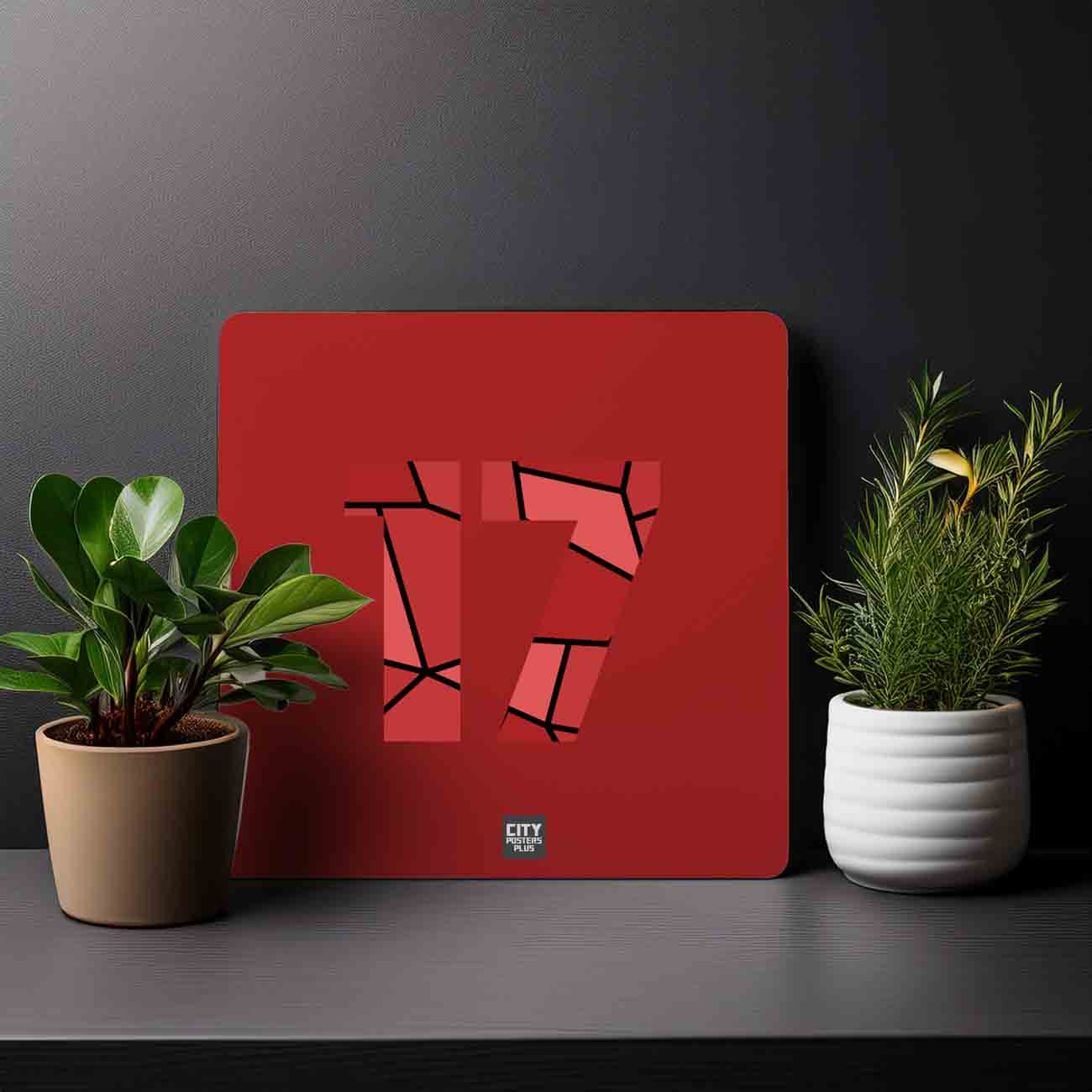 17 Number Mousepad (Red)