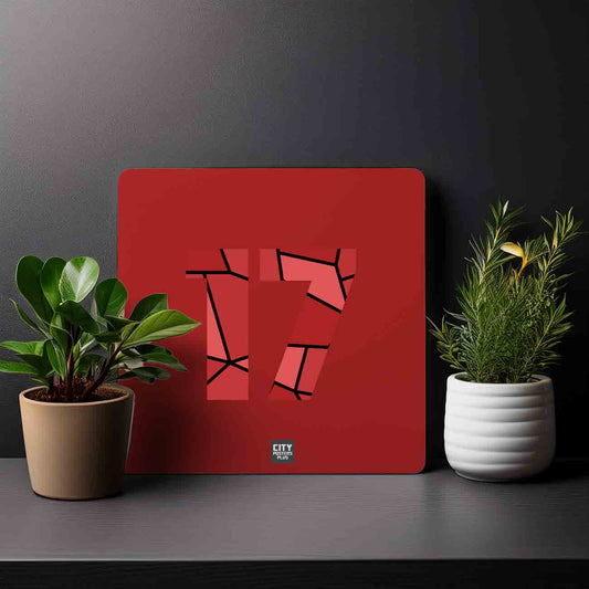 17 Number Mousepad (Red)