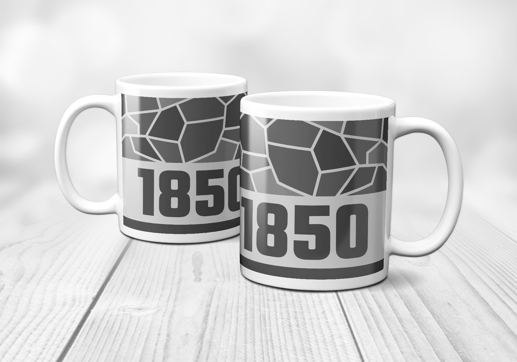 1850 Year Mug (11oz, Melange Grey)