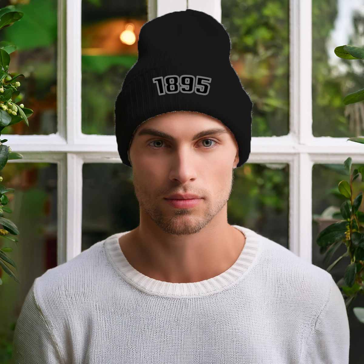 Beanies Plus 1895 Year Cuffed Beanie (Black)