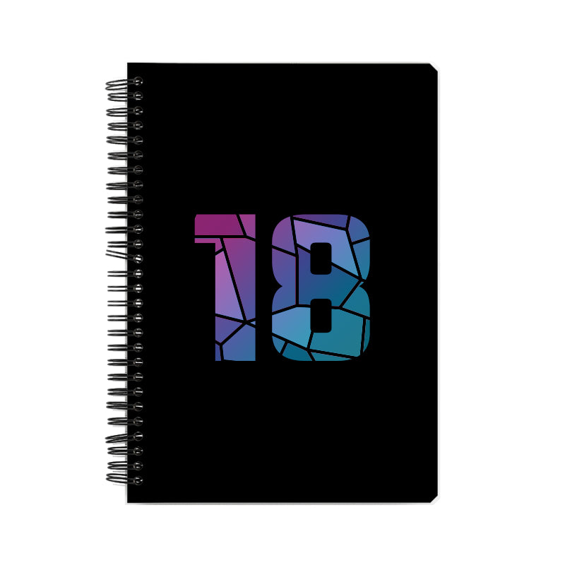 18 Number Notebook (Black)