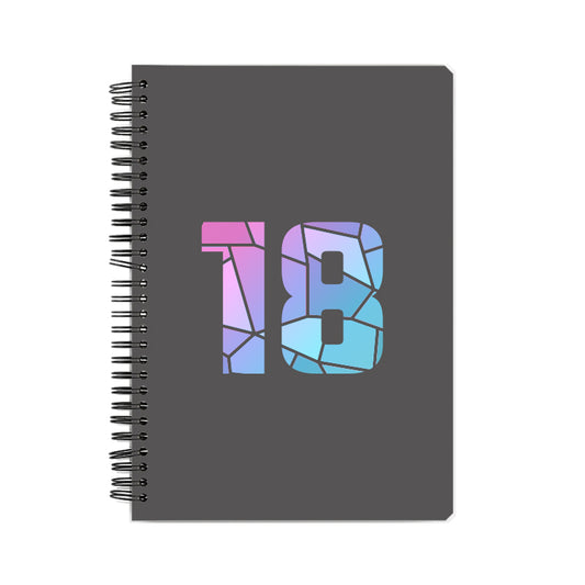 18 Number Notebook (Charcoal Grey)