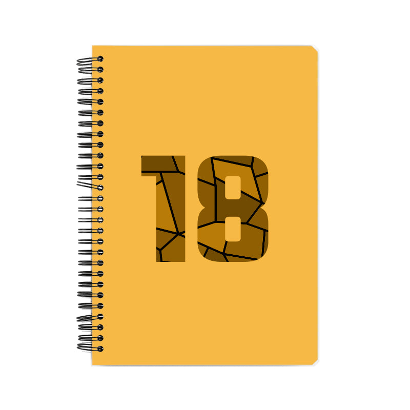 18 Number Notebook (Golden Yellow)