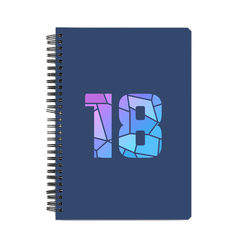 18 Number Notebook (Navy Blue)